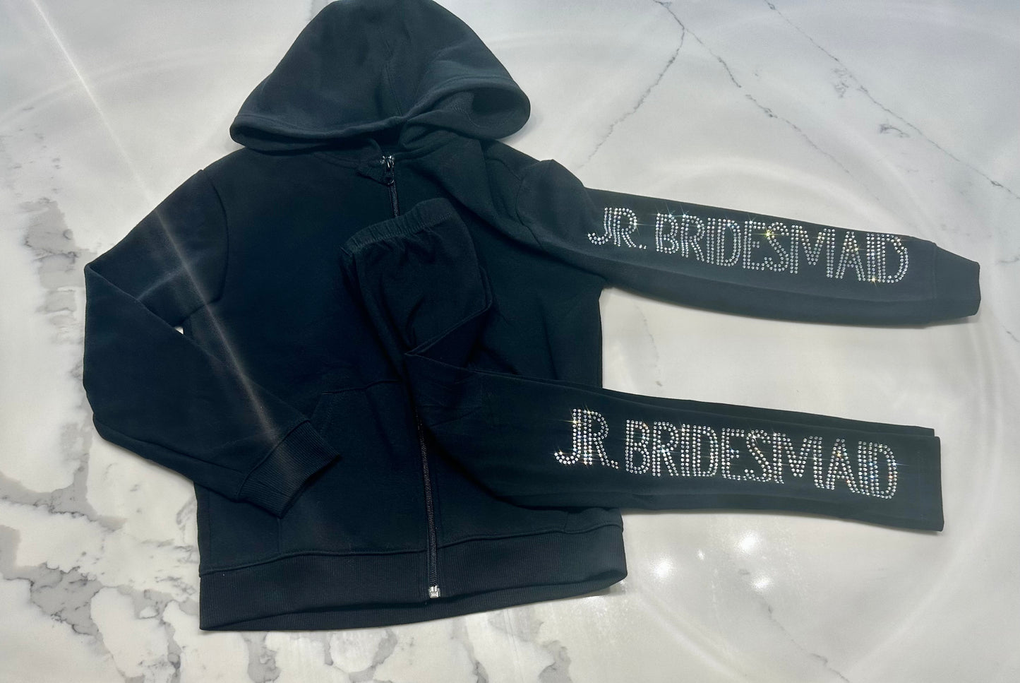 Flower Girl Rhinestone Sweatsuit