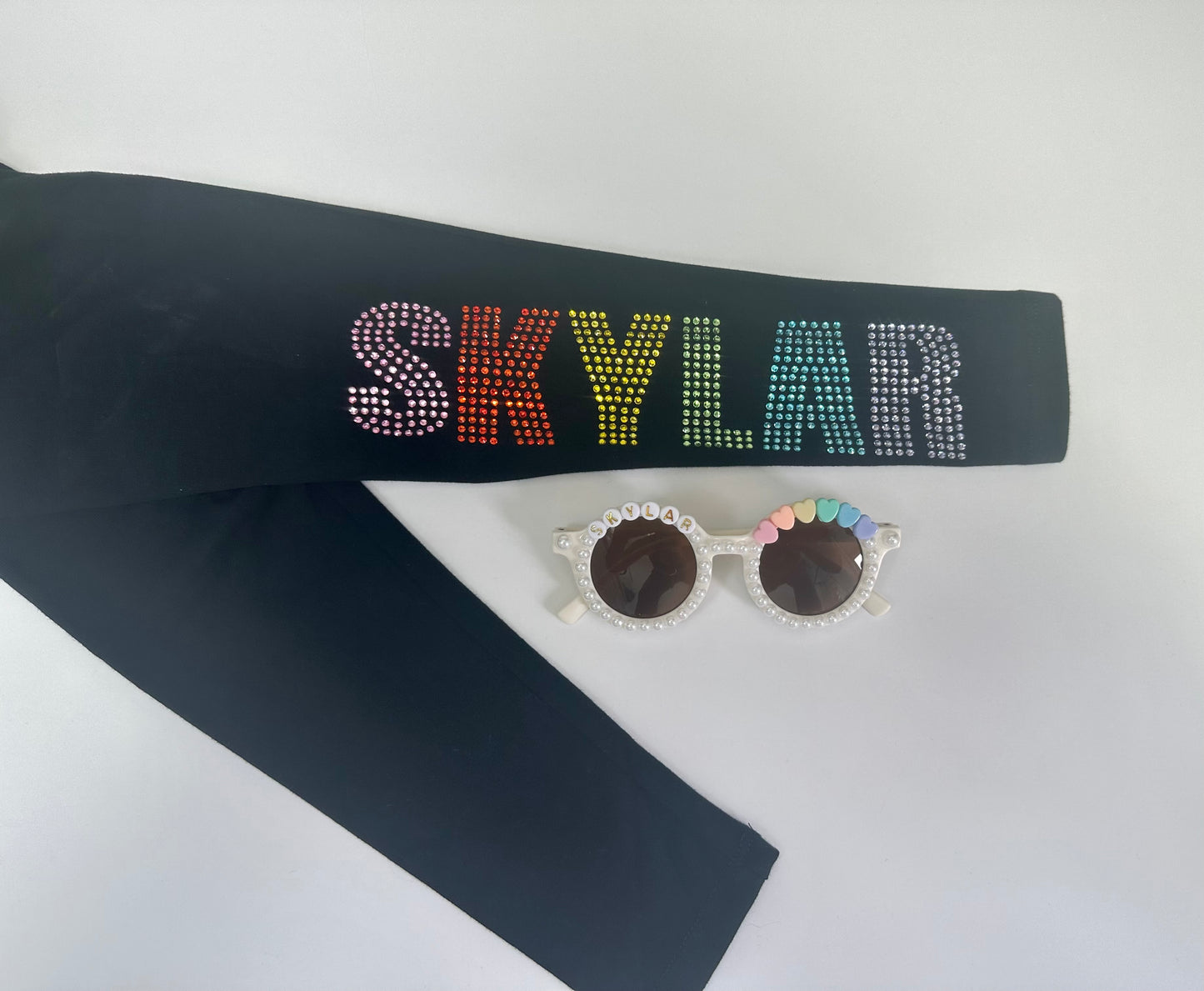 Pastel Heart and Pearl Sunglasses