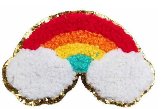 Chenille Primary Rainbow Patch