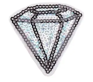 Sequin Silver Gem Patch