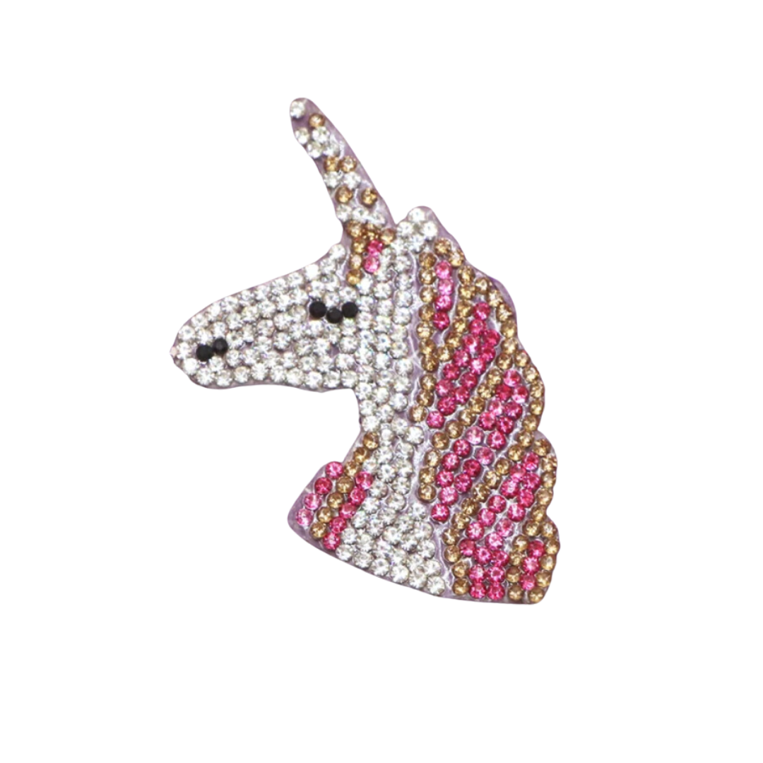 Rhinestone Applique Unicorn Patch