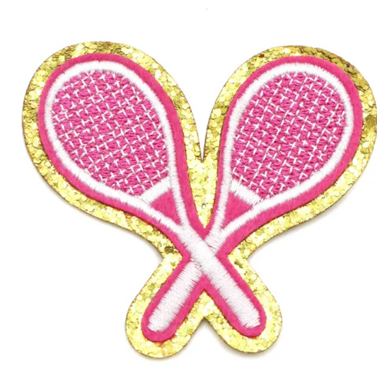 Chenille Tennis Racket Patch