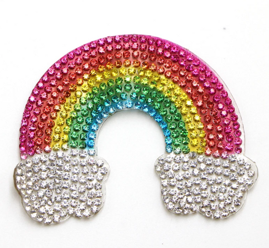 Rhinestone Applique Rainbow Patch
