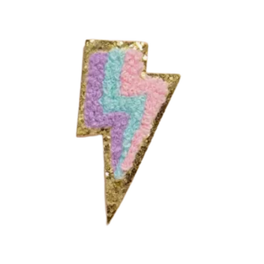 Chenille Pastel Lightning Patch