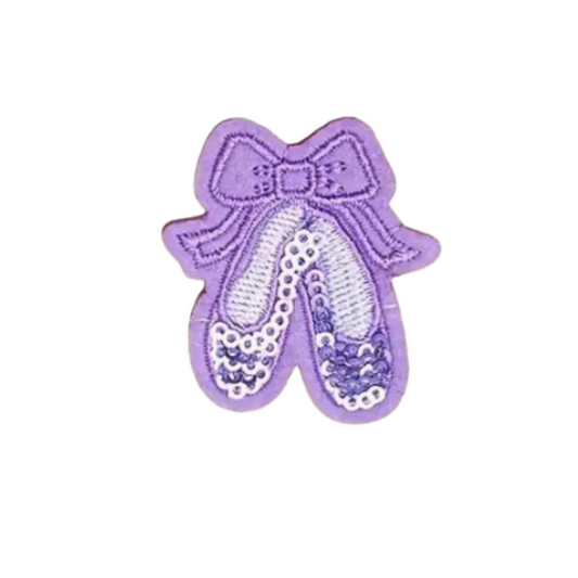 Sequin Purple Ballet Shoes Patch
