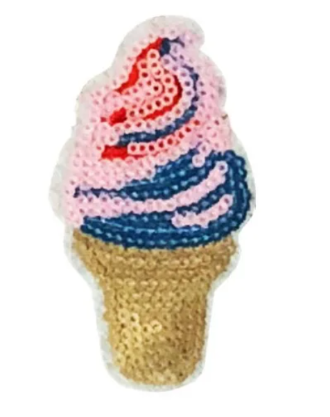 Sequin Ice Cream Swirl Patch